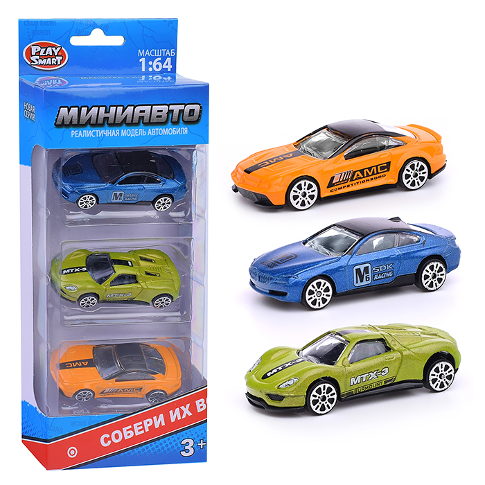 Фото к товару Набор машин 6389-A "СпортСити" в коробке Набор машин 6389-A "СпортСити" в коробке