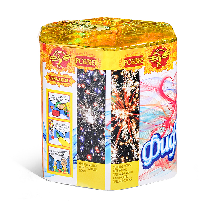 Фото к товару Батарея салютов "Фифочка" (0,8" х 19 залп.) * в кор. 18 шт. Срок до 01.04.28 Батарея салютов "Фифочка" (0,8" х 19 залп.) * в кор. 18 шт. Срок до 01.04.28