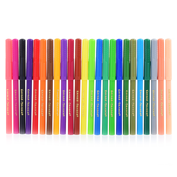 Фото к товару Фломастеры 24 цв. классические, круглый корпус, картонная упаковка Фломастеры 24 цв. классические, круглый корпус, картонная упаковка