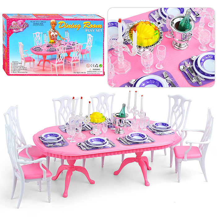 Набор мебели для кукол 9712 "Кухонный стол" в коробке