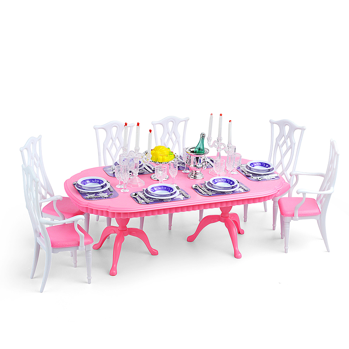 Набор мебели для кукол 9712 "Кухонный стол" в коробке