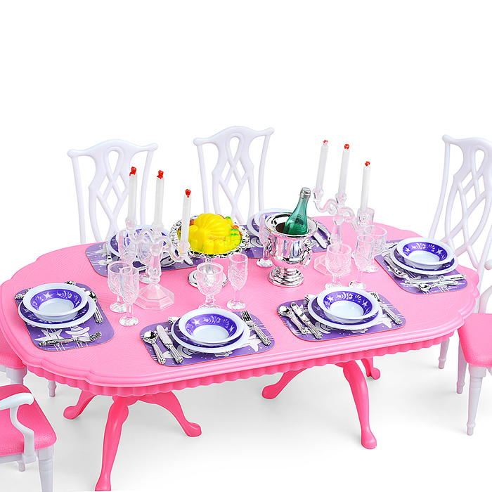 Набор мебели для кукол 9712 "Кухонный стол" в коробке