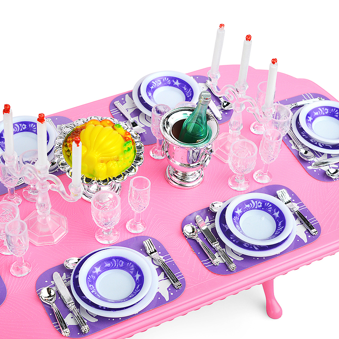 Набор мебели для кукол 9712 "Кухонный стол" в коробке