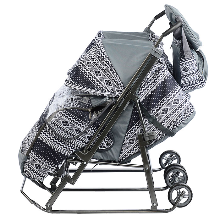 Фото к товару Санки-коляска Близняшки (финляндия черная) Санки-коляска Близняшки (финляндия черная)