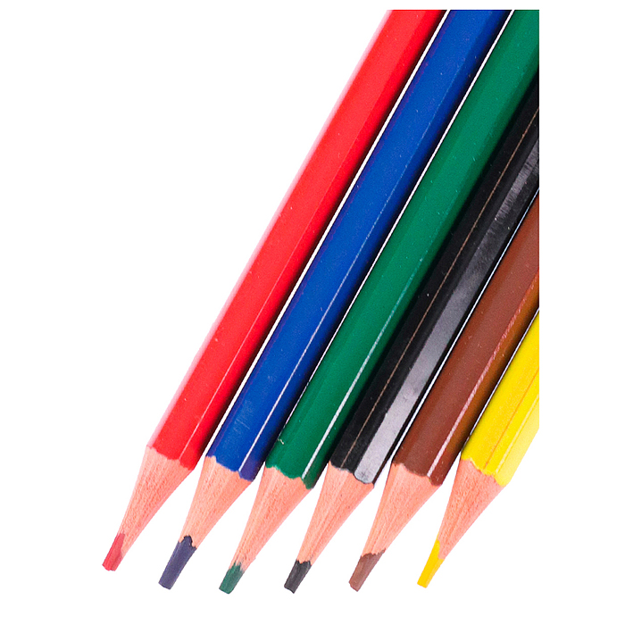 Карандаши цветные пластиковые 6цв. "Мультики"