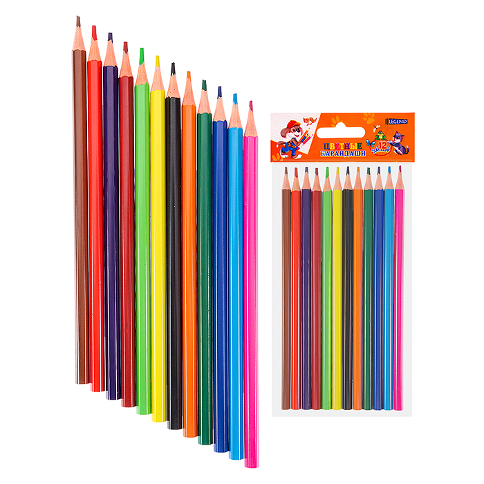 Карандаши цветные пластиковые 12цв. "Мультики" Карандаши цветные пластиковые 12цв. "Мультики"