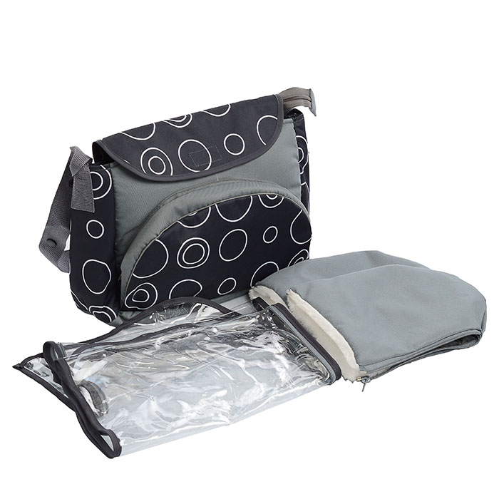 Фото к товару Санки-коляска Близняшки (круги на черном) Санки-коляска Близняшки (круги на черном)