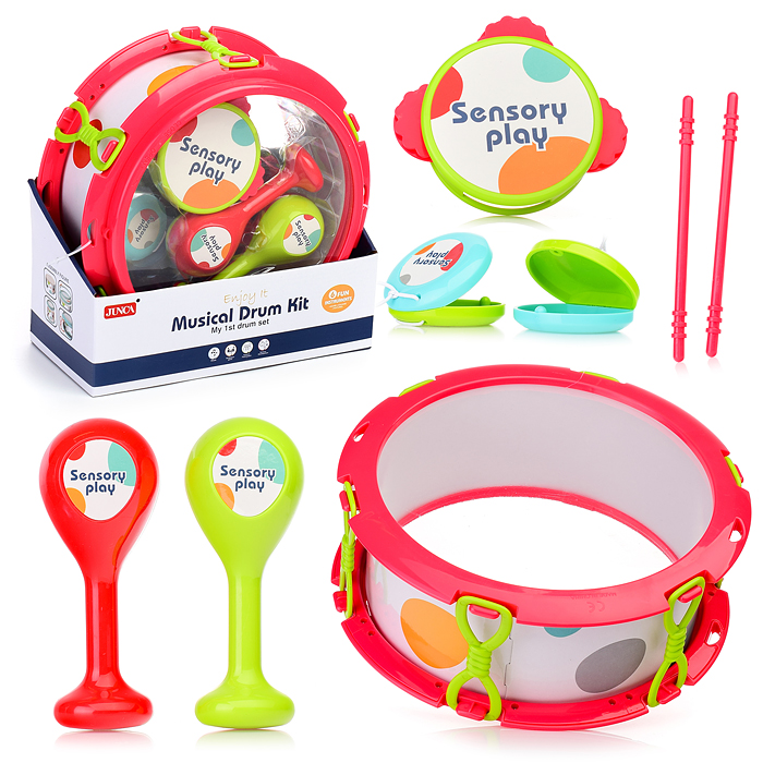 Набор музыкальных инструментов RJ6804 "Джазовый квартет" красный, в коробке