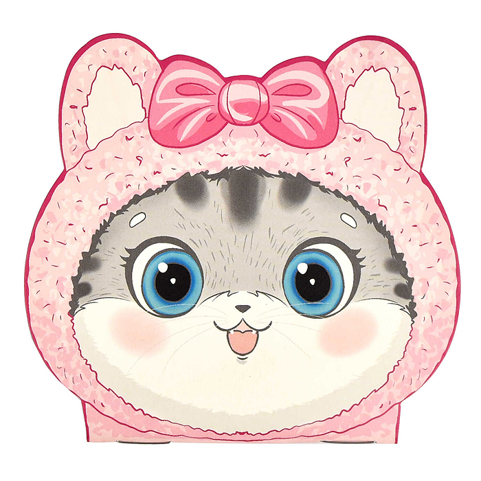 Блокнот 30 л. "Котенок в шапке" 120х117 мм.