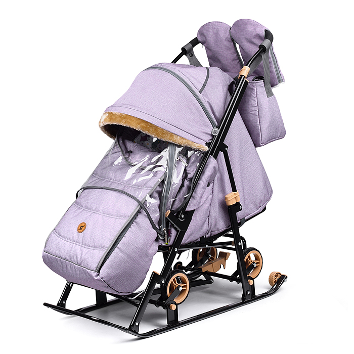 Санки-коляска "Glory" (лён пудровый) Санки-коляска "Glory" (лён пудровый)