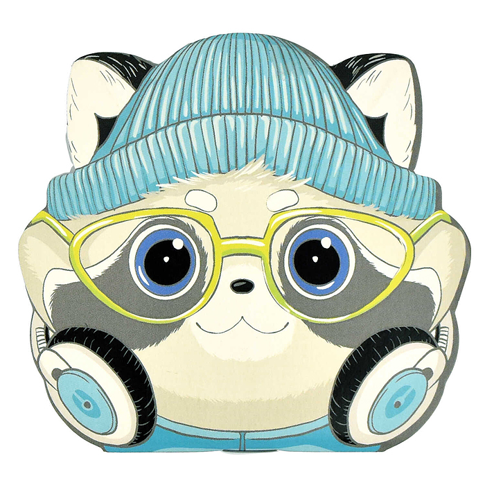 Блокнот 30 л. "Модный енот" 120х117 мм. Блокнот 30 л. "Модный енот" 120х117 мм.