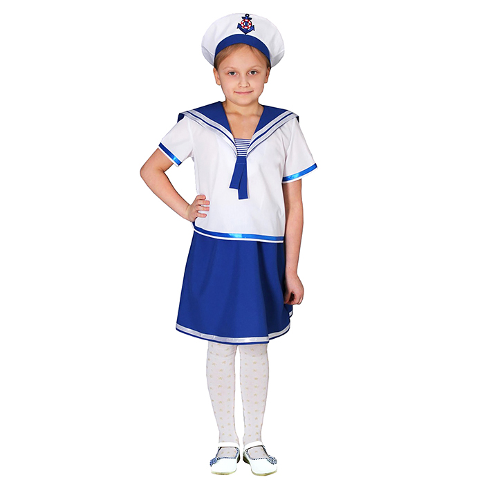 Комплект для девочек модель "Морячка" р-р 122 Комплект для девочек модель "Морячка" р-р 122