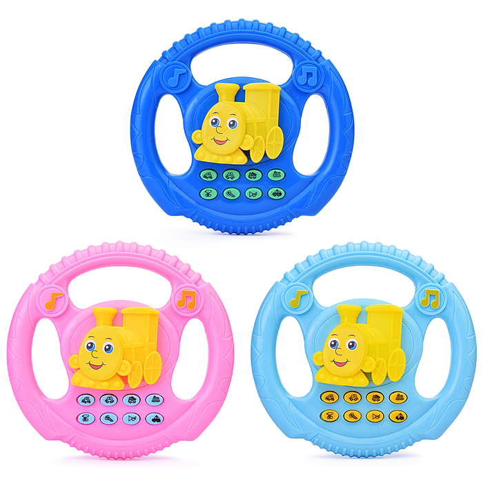 Руль 3280A-P "Паровозик" музыкальный, в пакете Руль 3280A-P "Паровозик" музыкальный, в пакете