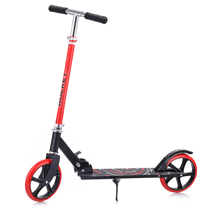 Фото к товару Самокат 2-х колесный ROCKET,колеса PU/ 200 мм, ABEC 7, красный Самокат 2-х колесный ROCKET,колеса PU/ 200 мм, ABEC 7, красный