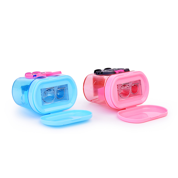 Точилка для карандашей "100% Cute" 2 отверстия разных диаметров, с контейнером, пластмассов