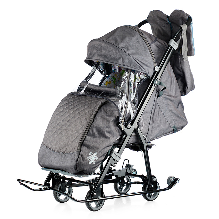 Санки-коляска Кидс 3-2Т (серебро) Санки-коляска Кидс 3-2Т (серебро)