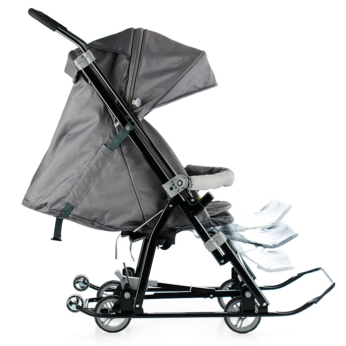 Фото к товару Санки-коляска Кидс 3-2Т (серебро) Санки-коляска Кидс 3-2Т (серебро)