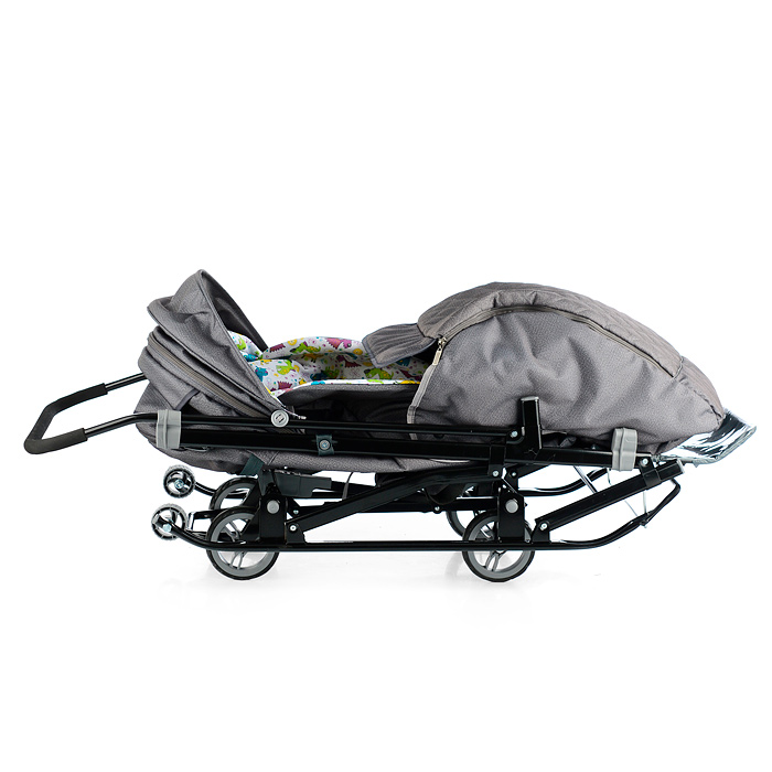 Фото к товару Санки-коляска Кидс 3-2Т (серебро) Санки-коляска Кидс 3-2Т (серебро)