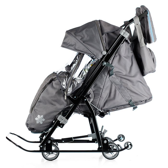 Фото к товару Санки-коляска Кидс 3-2Т (серебро) Санки-коляска Кидс 3-2Т (серебро)