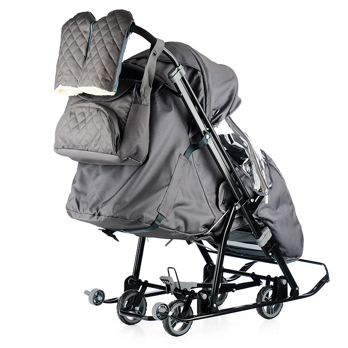 Фото к товару Санки-коляска Кидс 3-2Т (серебро) Санки-коляска Кидс 3-2Т (серебро)