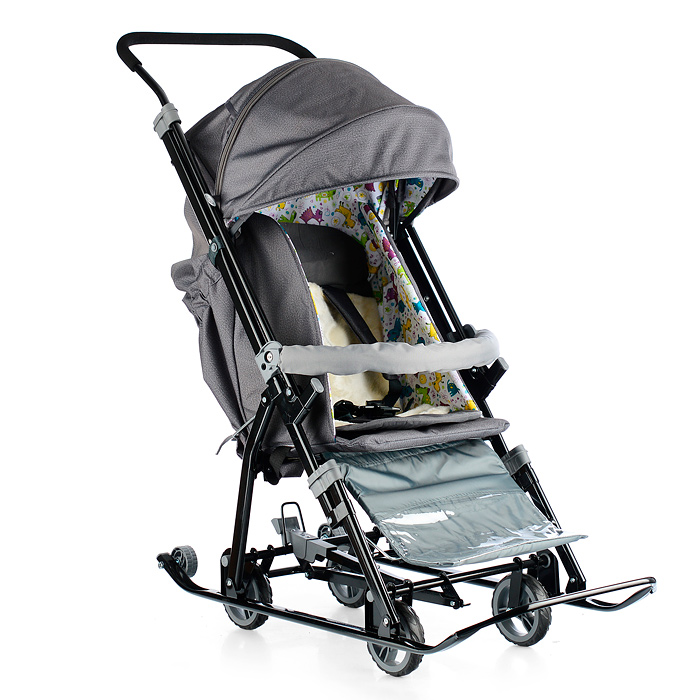 Фото к товару Санки-коляска Кидс 3-2Т (серебро) Санки-коляска Кидс 3-2Т (серебро)