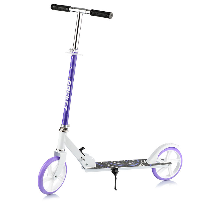 Фото к товару Самокат 2-х колесный ROCKET,колеса PU/ 200 мм, ABEC 7, сиреневый Самокат 2-х колесный ROCKET,колеса PU/ 200 мм, ABEC 7, сиреневый