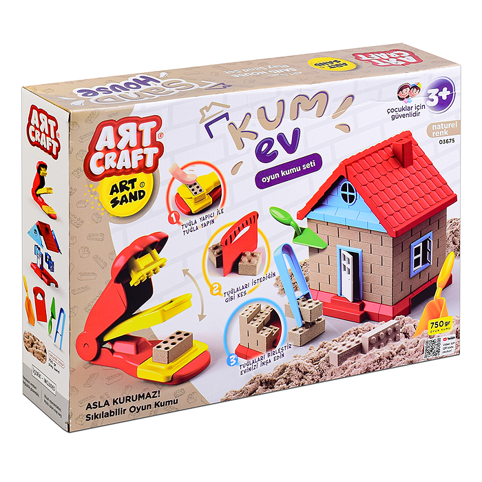 Фото к товару Набор кинетический песок "Строим дом" 750 г Набор кинетический песок "Строим дом" 750 г