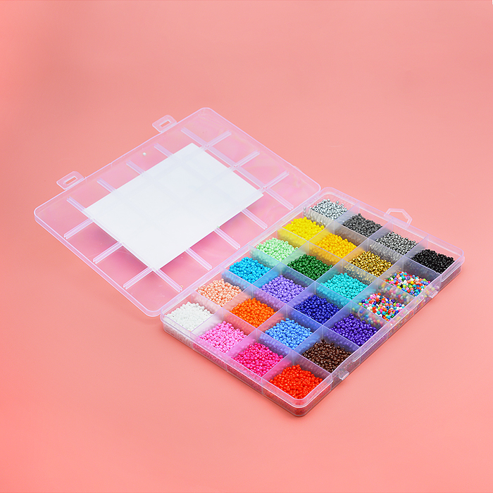 Фото к товару Набор создание украшений UT0206 "Цветные бусинки" 24 цв., в коробке Набор создание украшений UT0206 "Цветные бусинки" 24 цв., в коробке