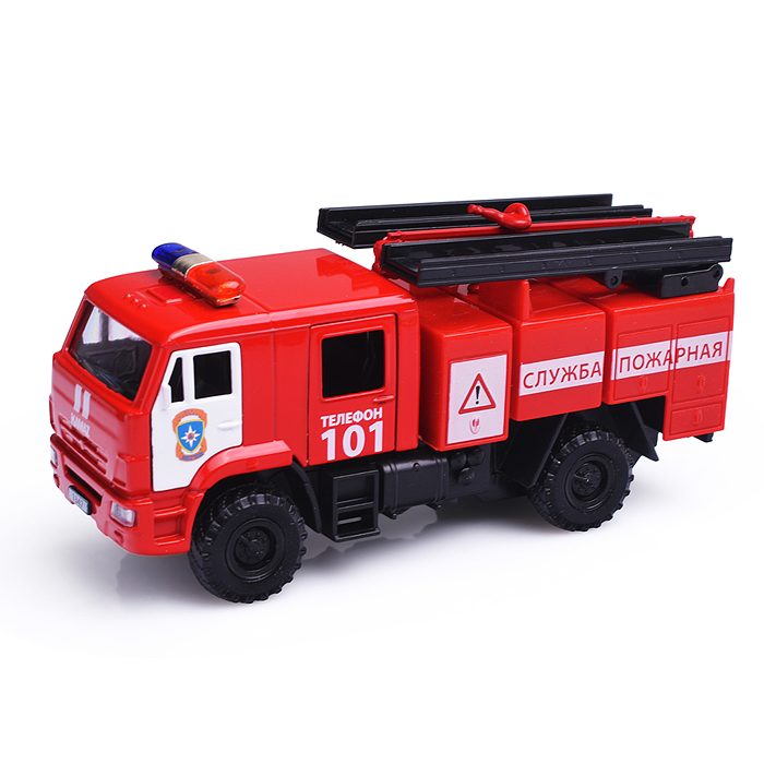 Машина металл Камаз-43502 МЧС 15,5 см, двери, подв дет, инер, кор. 