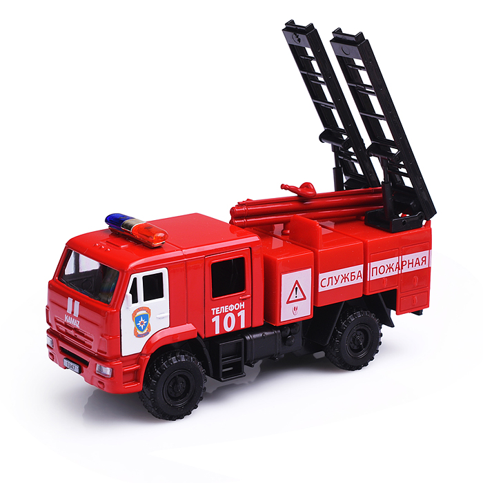 Машина металл Камаз-43502 МЧС 15,5 см, двери, подв дет, инер, кор. 