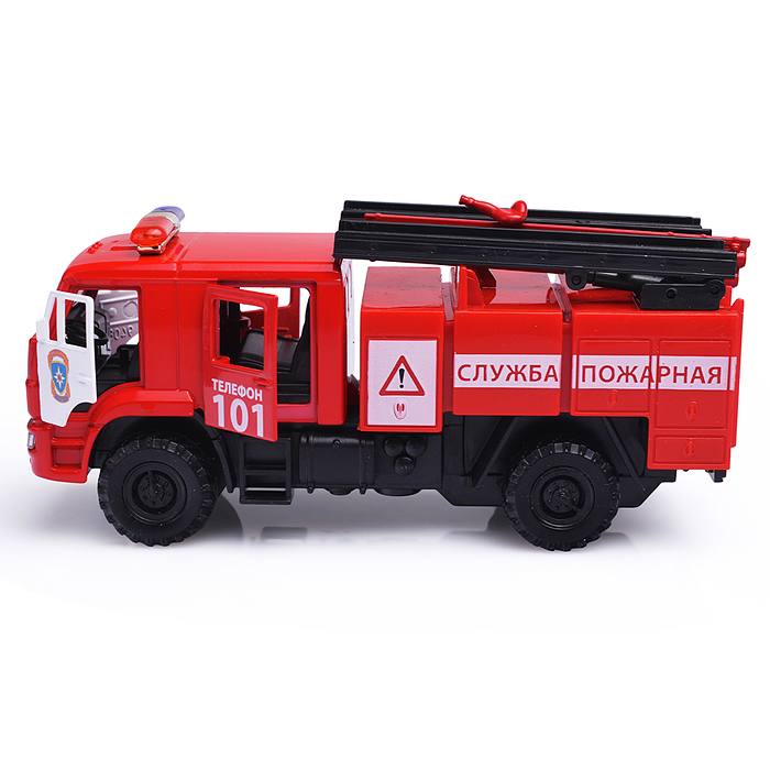 Машина металл Камаз-43502 МЧС 15,5 см, двери, подв дет, инер, кор. 