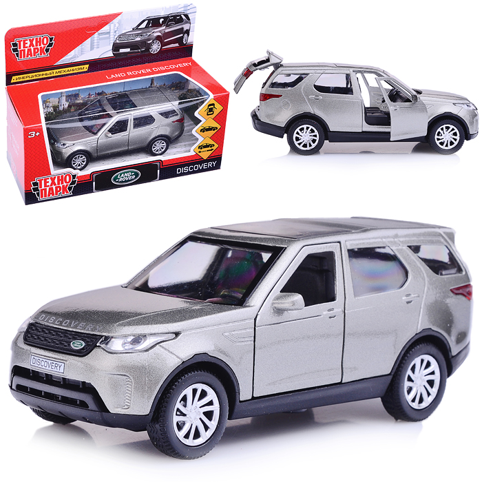 Машина металл Land Rover Discovery 12см, (открыв. двери,серый ) инерц, в коробке Машина металл Land Rover Discovery 12см, (открыв. двери,серый ) инерц, в коробке