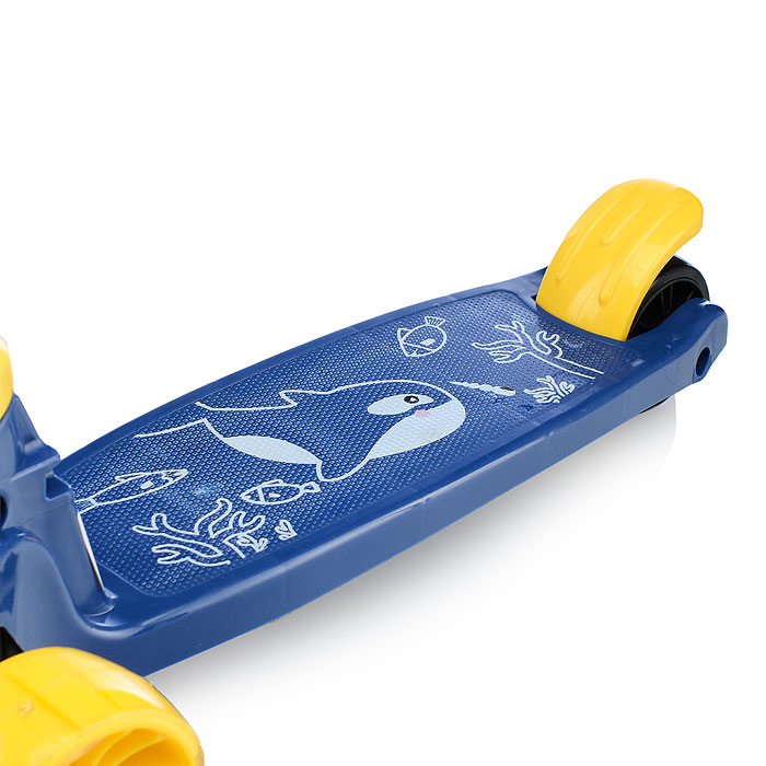 Фото к товару Самокат U066833Y 3-х кол., колёса световые PU, желтый Самокат U066833Y 3-х кол., колёса световые PU, желтый