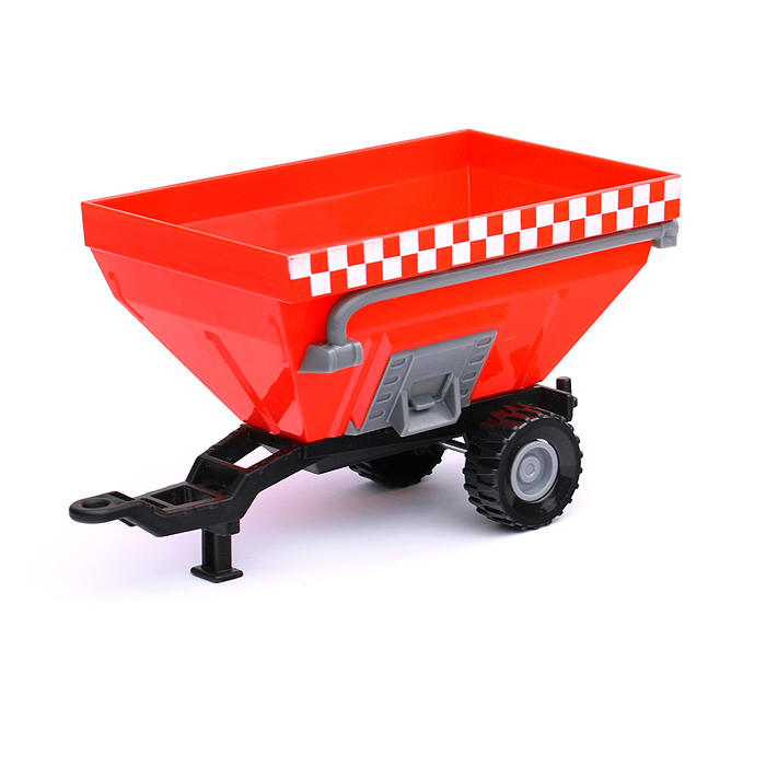 Трактор 550-2E с красным прицепом, в коробке