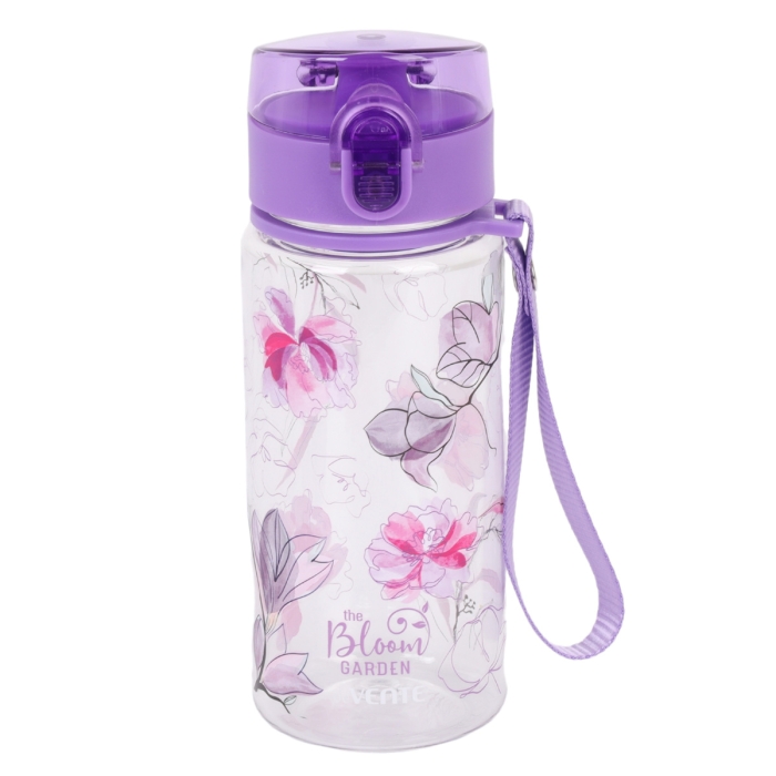 Бутылка Bloom Garden" 400 мл, 17,9x6,5 см, пластиковая, с диффузором, с текстильной петлей,сиреневая Бутылка Bloom Garden" 400 мл, 17,9x6,5 см, пластиковая, с диффузором, с текстильной петлей,сиреневая