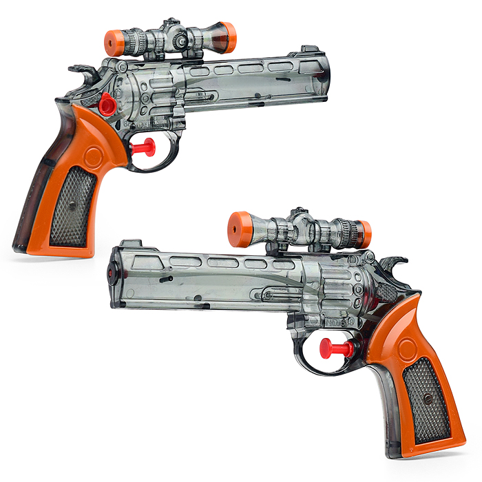 Водное оружие 688-3 "Револьвер" с прицелом, в пакете (серый)