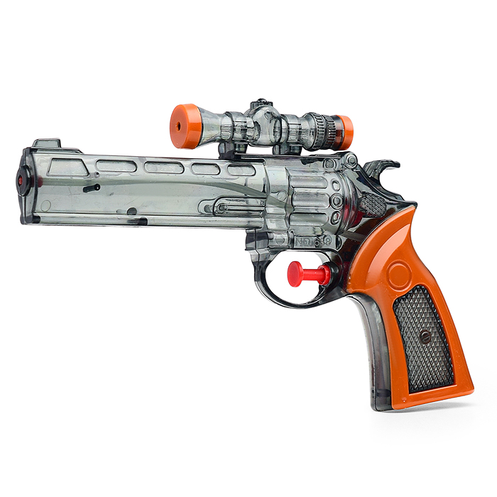 Фото к товару Водное оружие 688-3 "Револьвер" с прицелом, в пакете (серый) Водное оружие 688-3 "Револьвер" с прицелом, в пакете (серый)