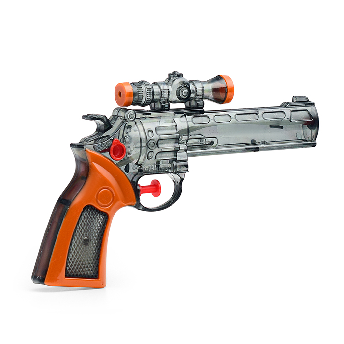 Фото к товару Водное оружие 688-3 "Револьвер" с прицелом, в пакете (серый) Водное оружие 688-3 "Револьвер" с прицелом, в пакете (серый)
