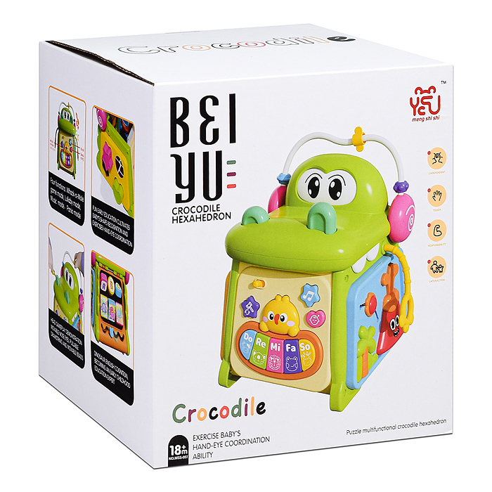 Фото к товару Куб развивающий MSS-007 "Весёлый крокодильчик" в коробке Куб развивающий MSS-007 "Весёлый крокодильчик" в коробке