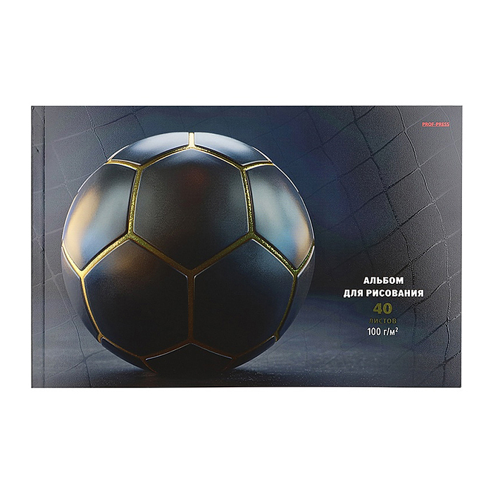 Альбом для рисования А4 40л. "Чёрный футбольный мяч" Альбом для рисования А4 40л. "Чёрный футбольный мяч"