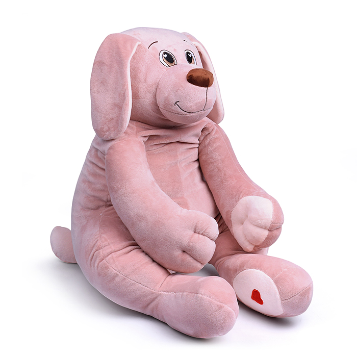 Собака Чарли, 85см (сидя 45 см), пудровый