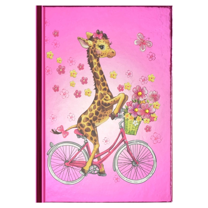 Записная книжка А6 "Ноутбук" "Жираф и цветы" 105x145мм, 160 стр., обл.из металл. бумаги Записная книжка А6 "Ноутбук" "Жираф и цветы" 105x145мм, 160 стр., обл.из металл. бумаги
