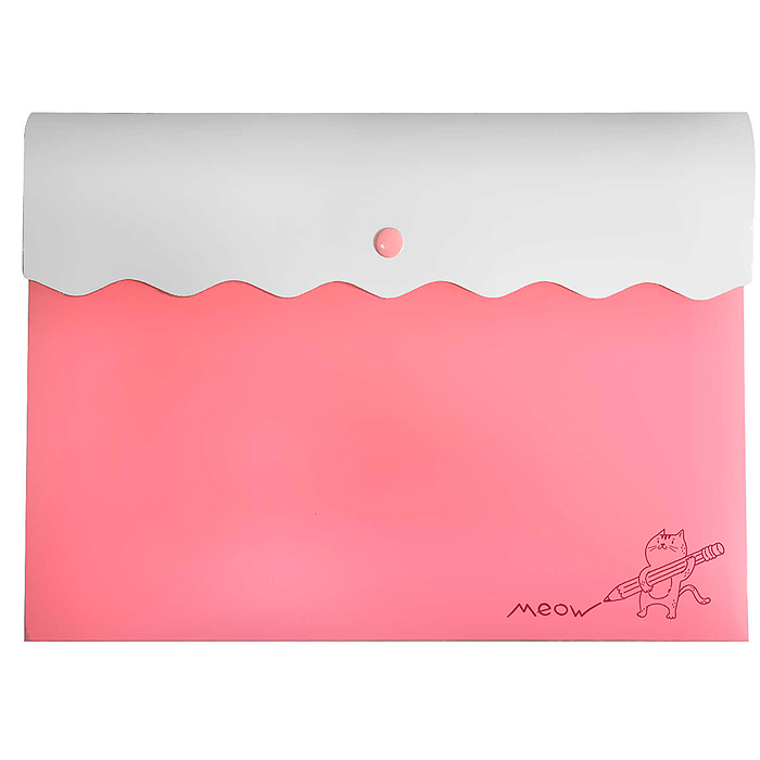 Папка для документов пластиковая А4 "Кот" полипропилен, 31x22.5 см, 1 отделение