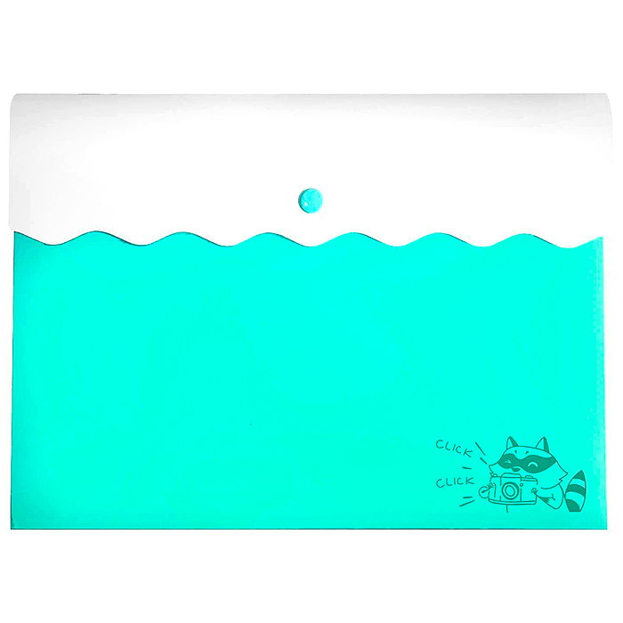 Папка для документов пластиковая А4 "Енот" полипропилен, формат А4, 31x22.5 см, 1 отделен