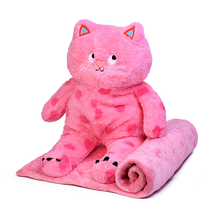 Мягкая игрушка "Кот" М1564 с пледом (110х160)