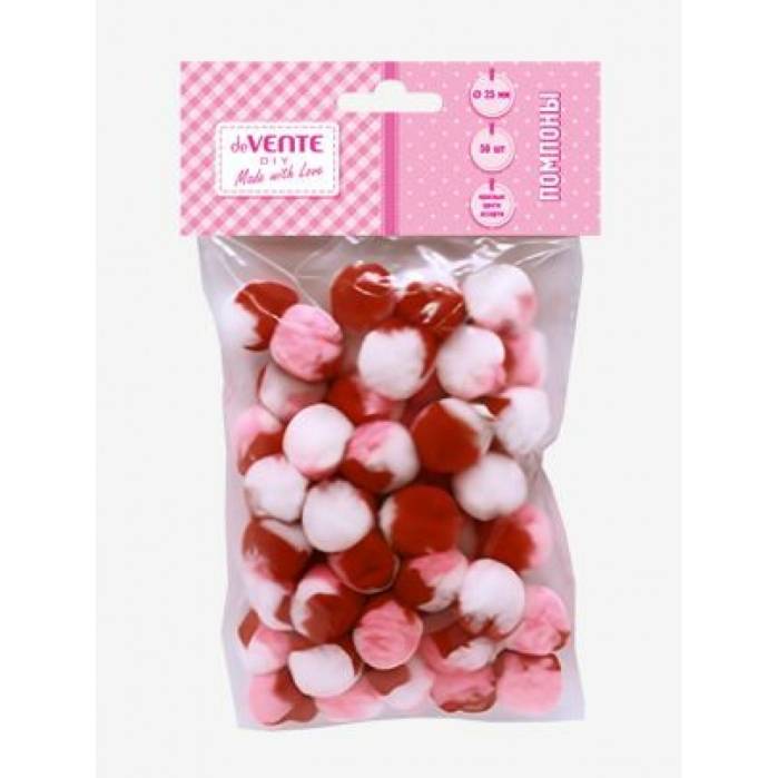 Набор помпонов для творчества "DIY" 25 мм, 50 шт,