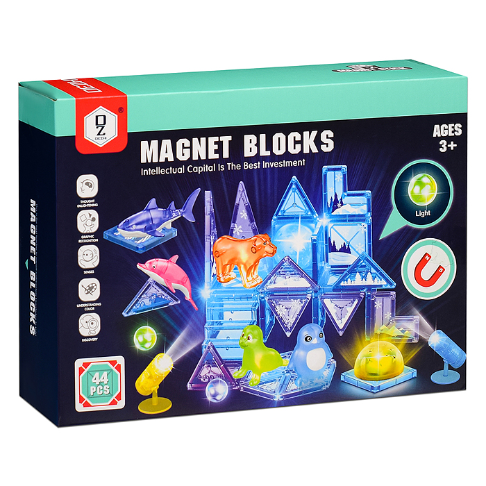 Фото к товару Конструктор магнитный "Морские обитатели" (44 дет.) Конструктор магнитный "Морские обитатели" (44 дет.)