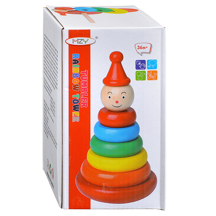 Фото к товару Пирамидка D2113 "Клоун" Пирамидка D2113 "Клоун"