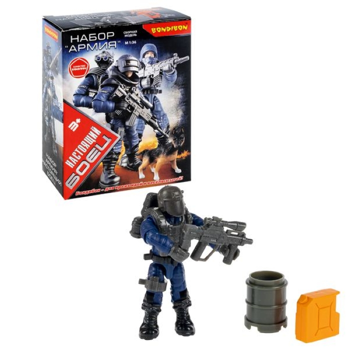 Набор солдатик с оружием "Настоящий боец" спецназовец, высота 6 см,  