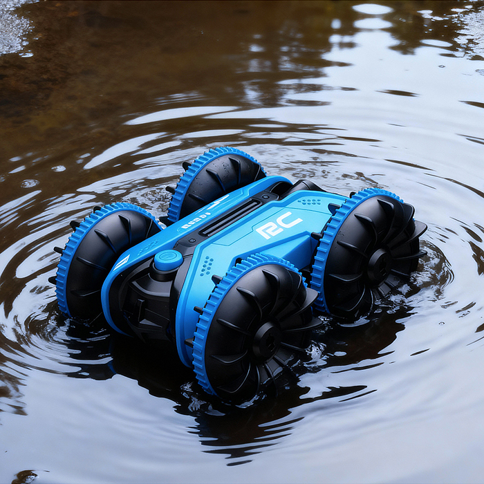 Фото к товару Машина QX011 "Амфибия №2" р/у, 27 MHz, в коробке Машина QX011 "Амфибия №2" р/у, 27 MHz, в коробке